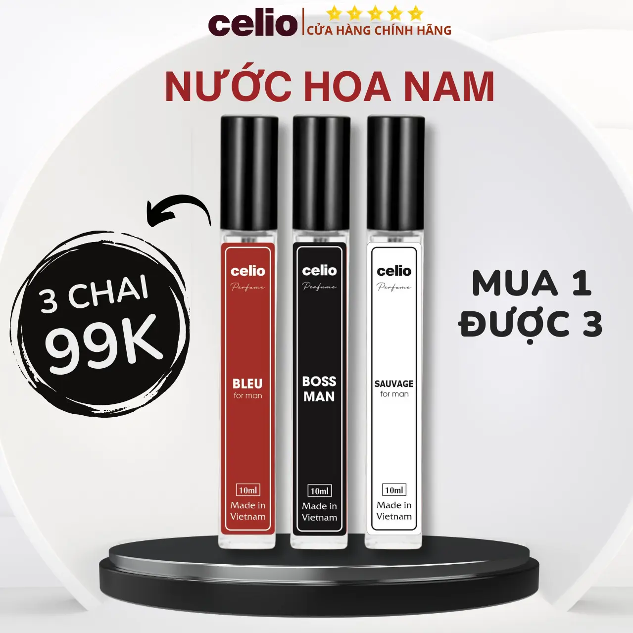 [ Độc Quyền Live Tream ] Tinh Dầu Nước Hoa Nam Celio Phóng Khoáng - Sang chảnh, Lịch Lãm, Quyến rũ, Nam tính đầy mê hoặc