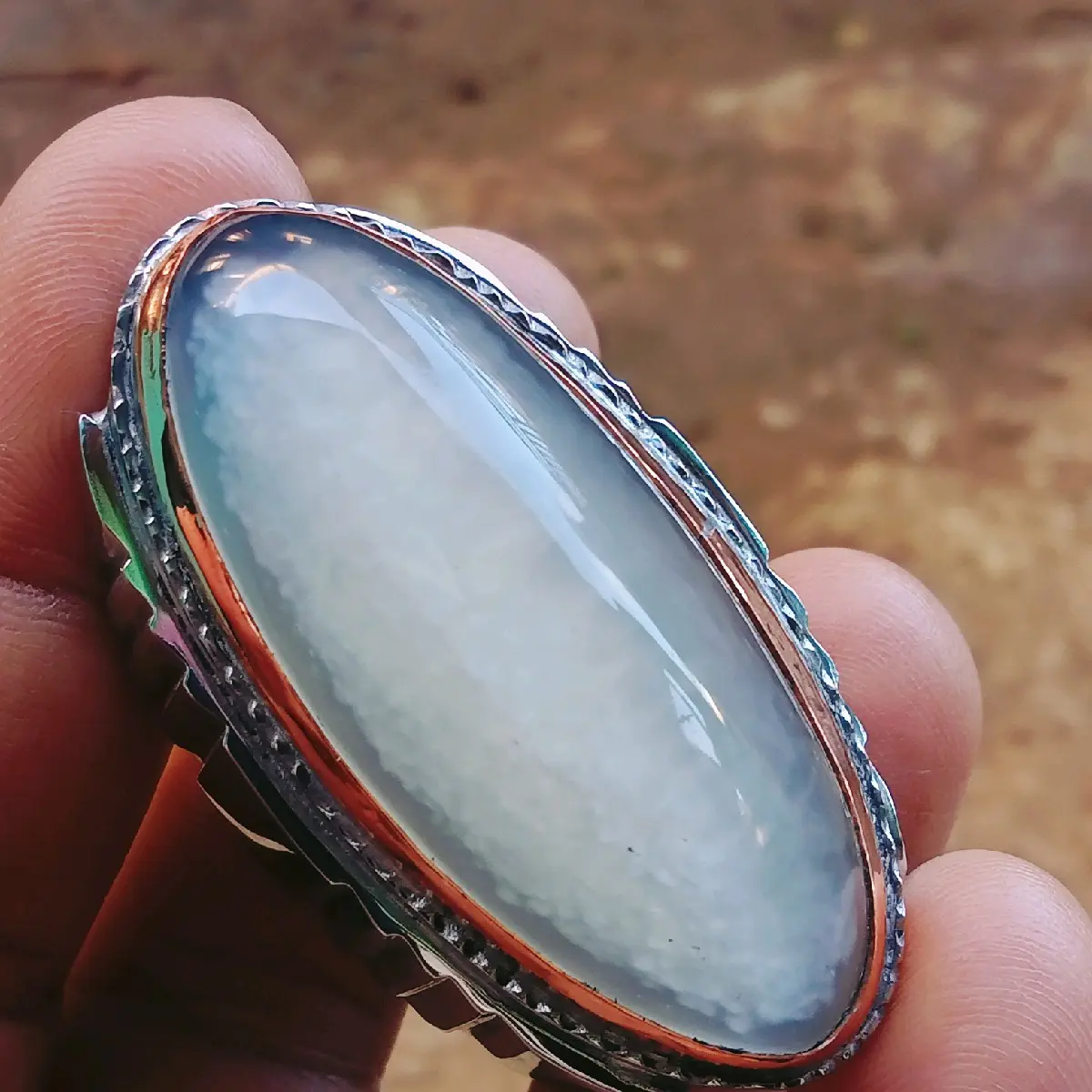 batu cincin akik pandan nanas pemakaian laki-laki Laki-laki