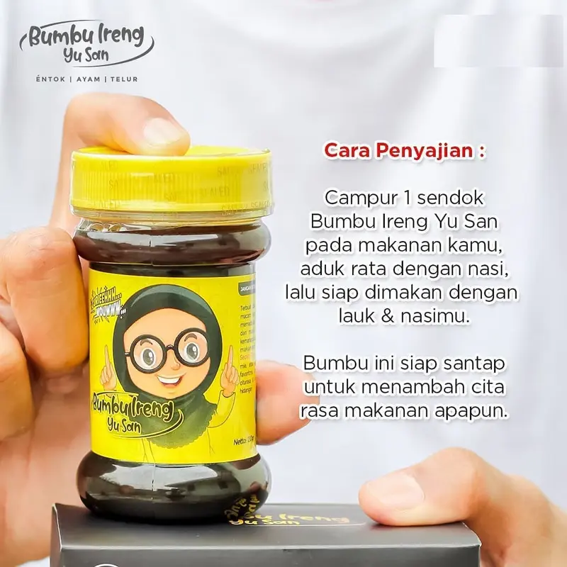 Sambal Bumbu Ireng Yu San Varian Pedas Sambel Ireng Yu San 5