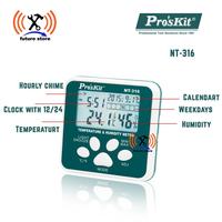 Gambar PROSKIT NT-316 Mini Digital TemperatureHumidity Meter Original Dudukan Klip Meja Suhu dari future store Kota Tangerang 3 Tokopedia