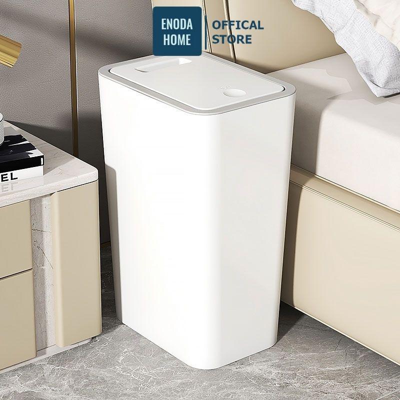Thùng Rác Enoda Home Nắp Bật Nhấn Nút Sọt Rác Phòng Bếp Phòng Ngủ Thông Minh Tiết Kiệm Tối Đa Không Gian Nhựa PP Cao Cấp TR030