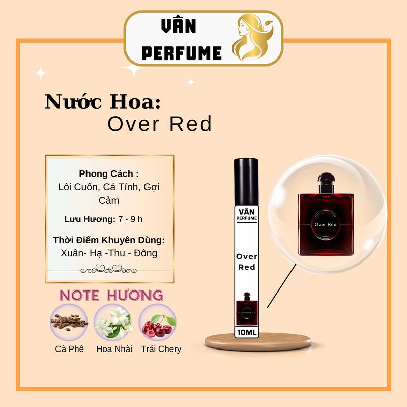  Nước Hoa Nữ Black Over Red Bí ẩn Xịt Thơm Perfume Cosmetic Women Lôi Cuốn Gợi Cảm 
