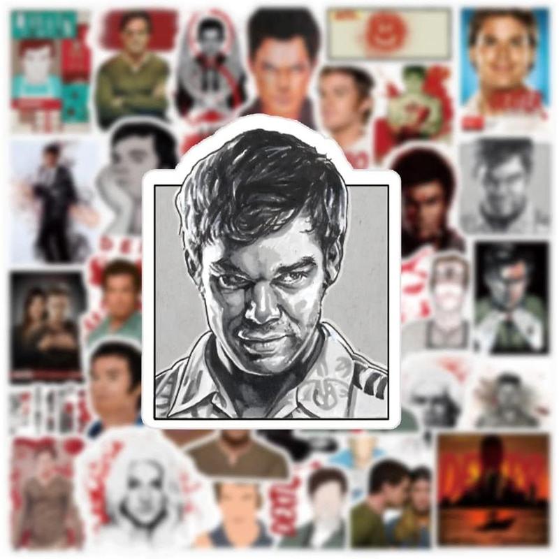 50 count Dexter Stickers Pack, TV Show Merchandise Cool Viny - TikTok Shop