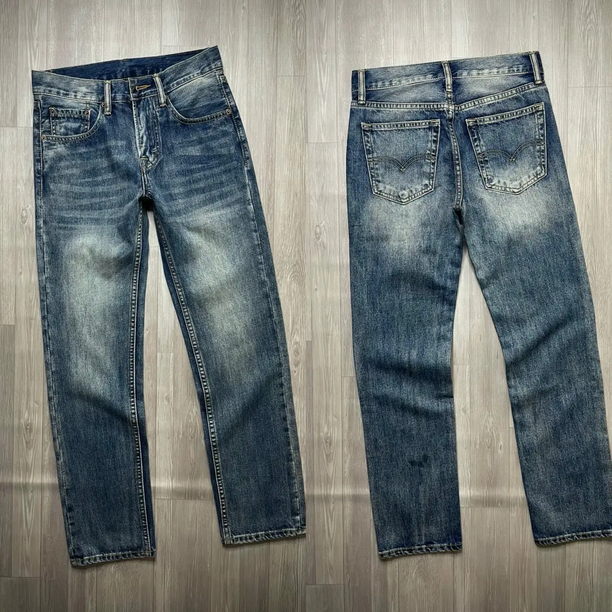 Quần suông nam xanh khói 16