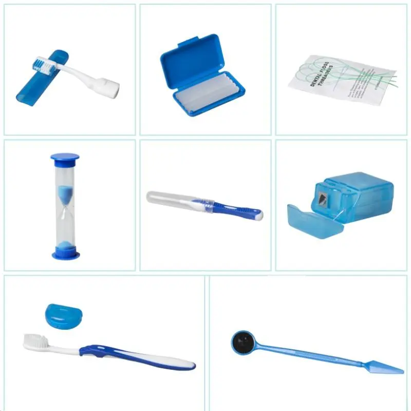 Orthodontic Care Kit, Portable Toothbrush & Floss & Dental Mirror Set, Oral Care Kit for Home & Travel 4