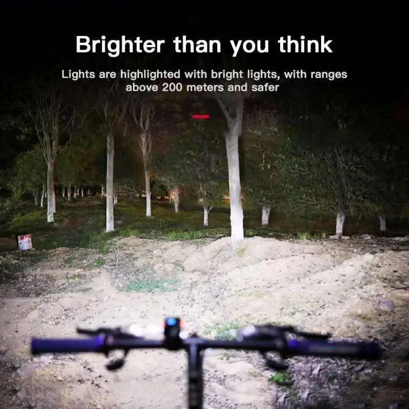 USB Rechargeable Bike Light, High Brightness Bicycle Headlight, Professional Lighting Equipment For Night Riding 8