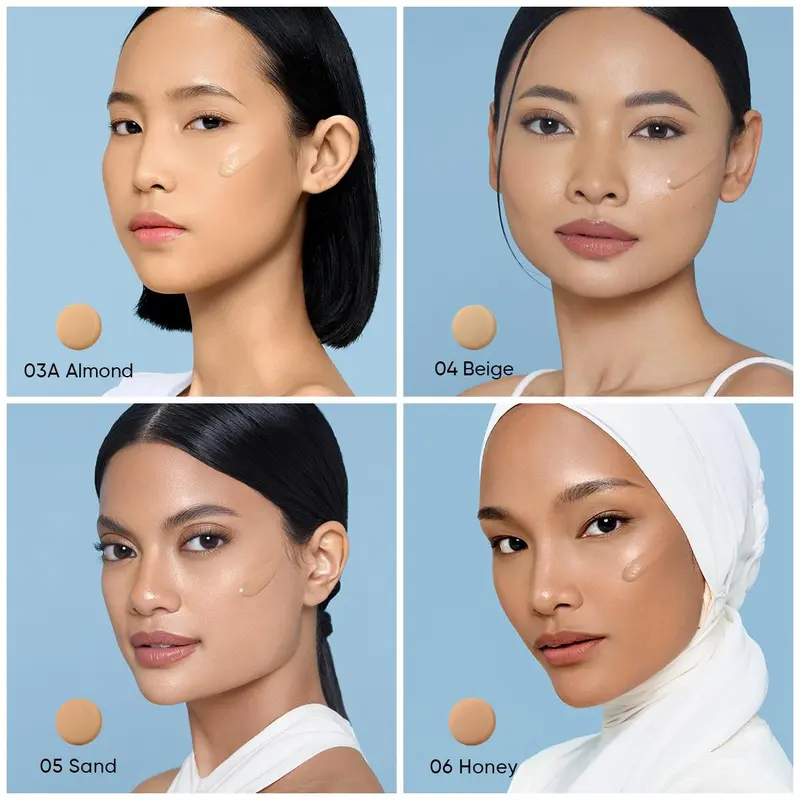 SKINTIFIC 2pcs cushion  serum wajah make up set  Cover All Perfect Cushion  11ml+ Radiance Booster Serum Spray 100ml oil control  untuk Melembabkan  bb cream kosmetik kosmetik wajah 3