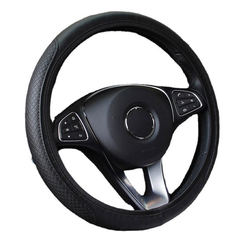 Product Introduction of 15-Inch Car Steering Wheel Cover, PU Leather Universal Non-slip Car Steering Wheel Cover without Inner Ring, Auto Interior Decoration, Car Accessories 14