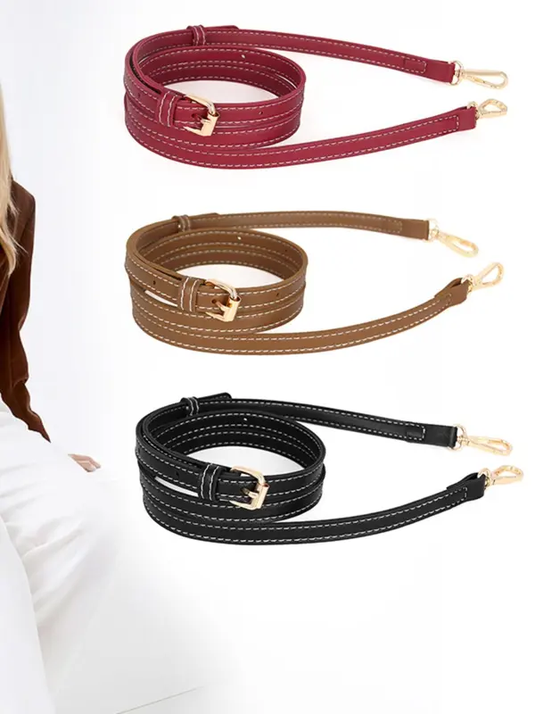 Adjustable Strap for Bag, Fashionable Pu Leather Bag Strap for Women's Handbag, Casual Trendy Versatile High-quality Daily Commuting Bag Strap 0