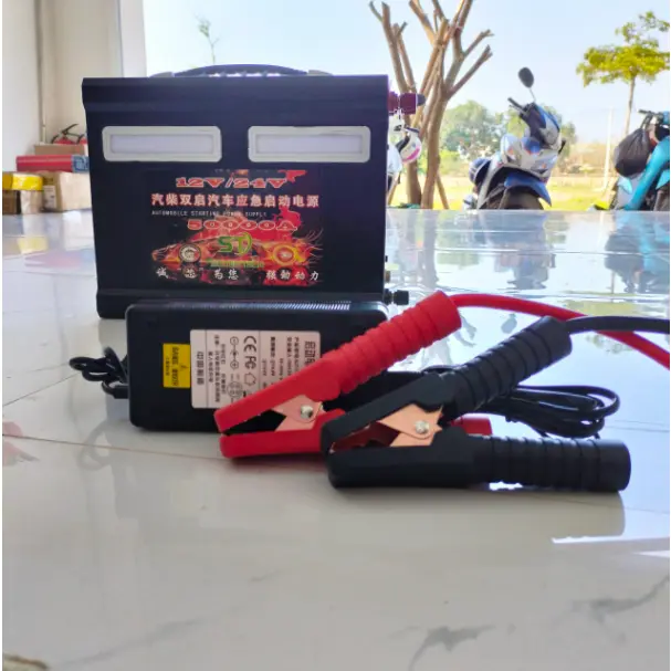 Bộ kich nổ ô tô xe tải,container kiêm sạc dự phòng Công Suất Cao 12V-24V -Mã 50.000A ĐEN -MẪU MỚI 2024 3