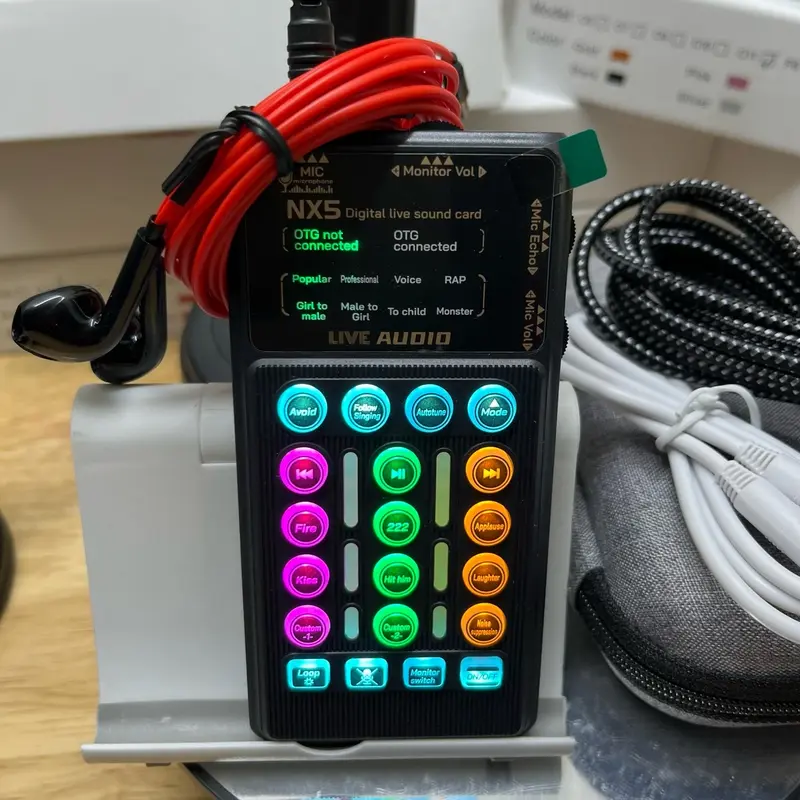 Bộ hát live soundcard NX5 đầy đủ cho điện thoại ạ 4