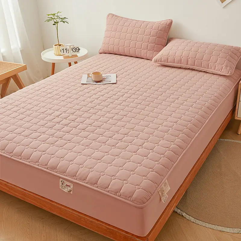 Fitted Sheet with Elastic Edge, Single Bed Mattress Protector, Deep Pocket, Breathable, Hypoallergenic, Easy Care, Durable, Soft, Anti-Slip, Washable, Bedding Accessory,