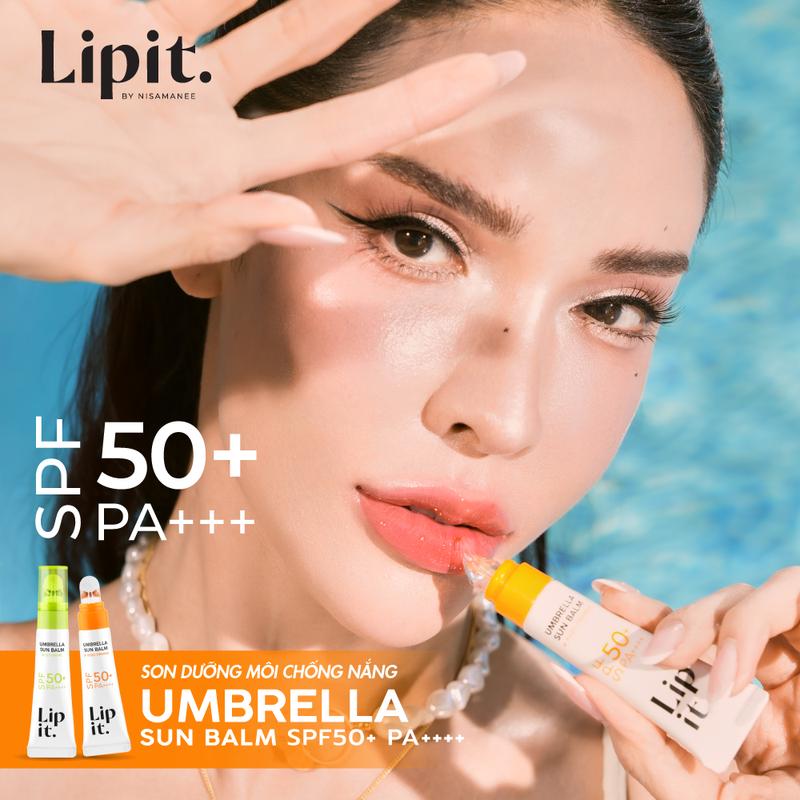  COMBO Son Dưỡng Chống Nắng Có Màu UMBRELLA SUN BALM SPF50+ PA++++ 8g & Son dưỡng bóng môi WATER BOMB COLOR GLOW 3g LIP IT 