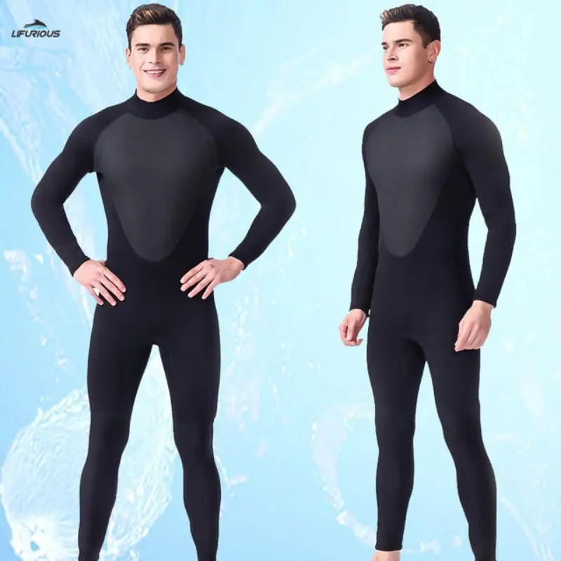 onepiece hitam polos abu Baju selam pria underwater scuba diving wetsuit drysuit pria