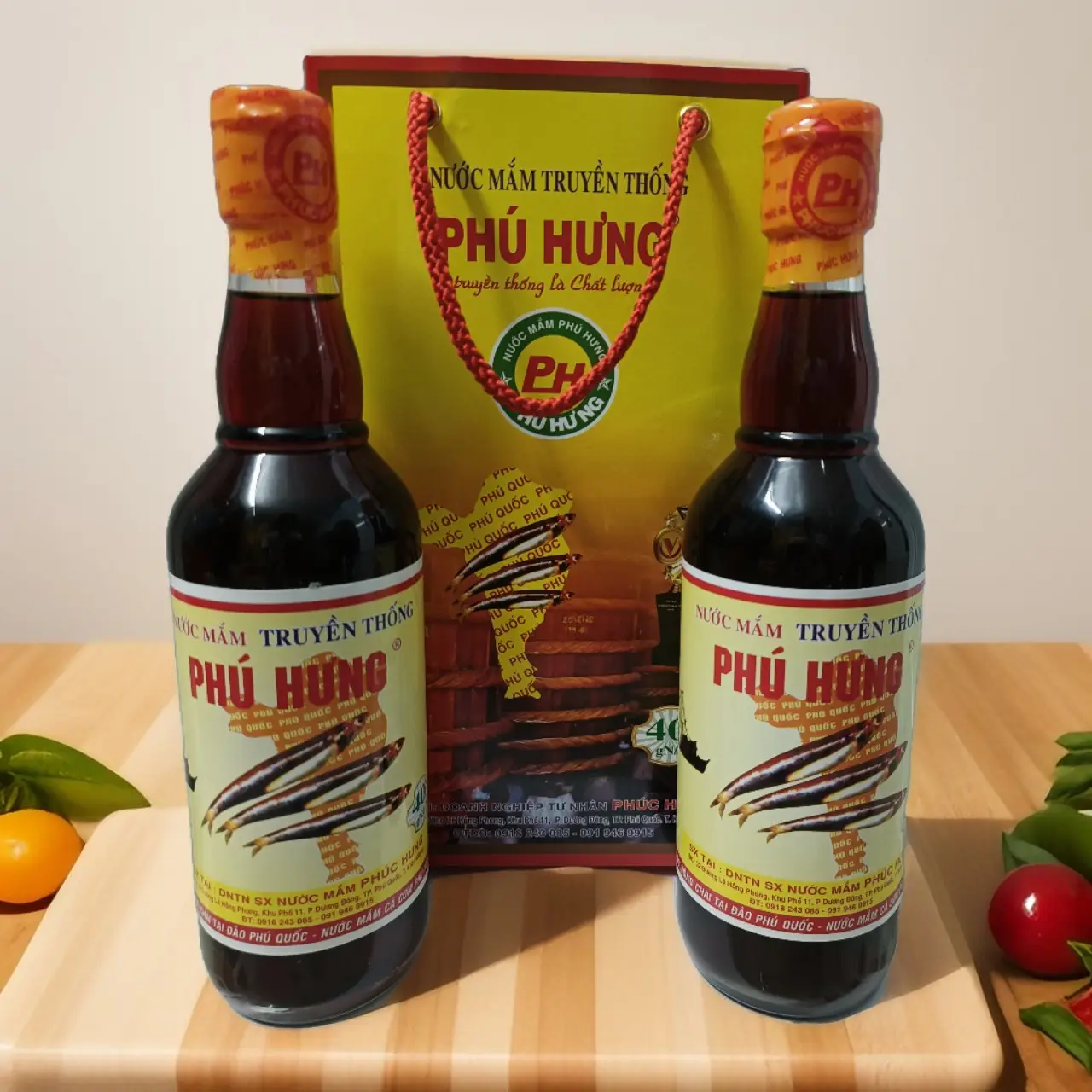 COMBO 2 CHAI NƯỚC MẮM PHÚ QUỐC PHÚ HƯNG 40 Độ