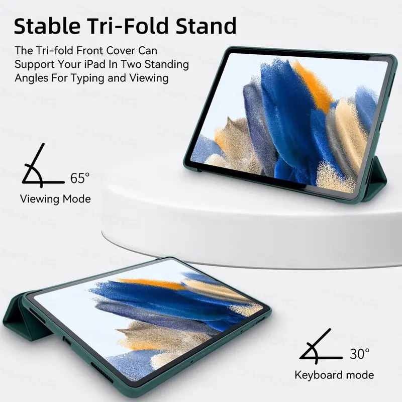 LEVINO  Compatible for Samsung Tab A9 A9+ Plus 11"/A8/S9/S9Plus/A7/A7Lite 8.7" Silicone Smart  with Auto Sleep   Casing 2