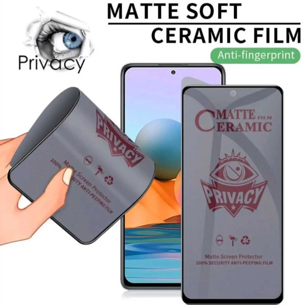 ANTISPY Keramik Infinix Smart 8 / Smart 8 Pro / Hot 40i Anti Spy Privasi Antigores Gelap