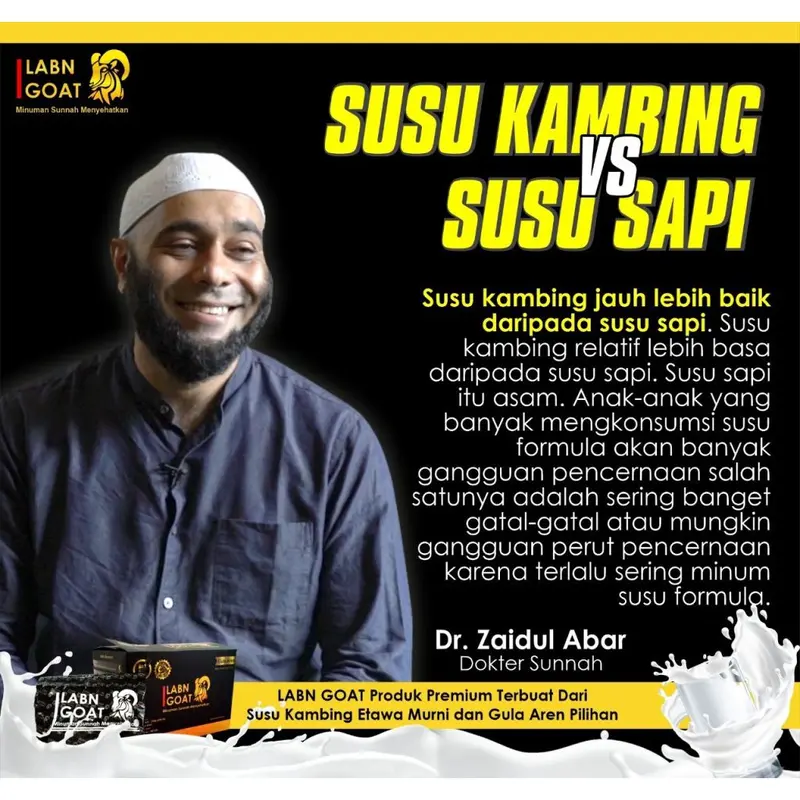 Susu kambing Etawa Labn Goat Rasa Gula Aren/ Susu kambing Etawa 1 box isi 10 Sachet 3