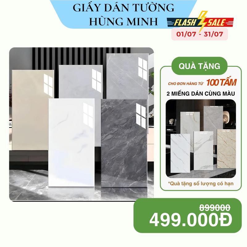 [ TẶNG 2 TẤM CÙNG MÀU ] Combo 100 Tấm Giấy Dán Tường Hoạ Tiết Vân Đá Cẩm Thạch Chất Liệu PVC Kích Thước 60x30cm Sẵn Keo Dính Chống Nước Chống Nấm Mốc Và Chống Oxy Hoá Hiệu Quả DCT