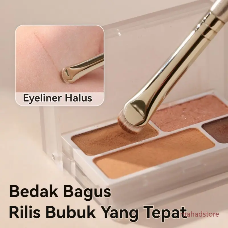 Kuas alis sutra profesional dan kuas eyeliner Desain kepala ganda multifungsi Rambut serat sangat lembut Gambar yang presisi Tahan air dan anti noda Gaya yang sama untuk penata rias 1