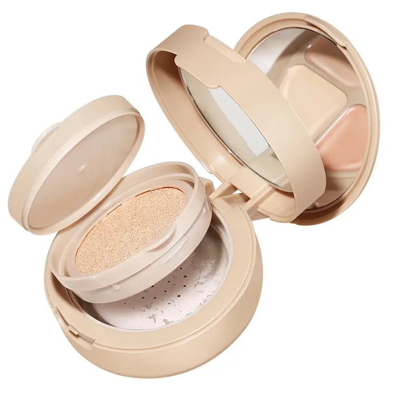 Facial Expression Fair Face Three-Layer Cushion Foundation Base Makeup 3-in-1 Flawless Makeup a Box Is in Place Cheap and Good Concealer Daily Cosmetic