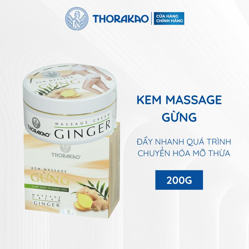Kem Massage Gừng Thorakao Giữ Ấm Cơ Thể Dưỡng Da Body Làm Đẹp Da - 200G