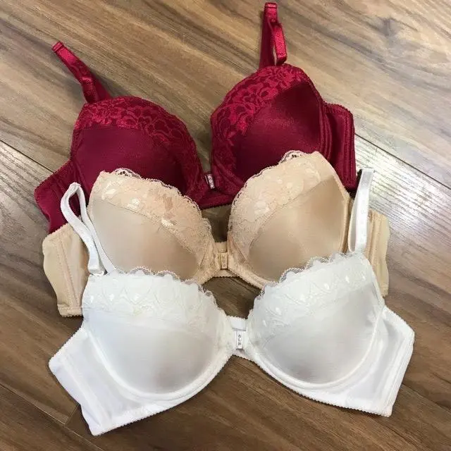 Áo Lót Bra Nữ BELLE Cài Trước ( Cup B ), không Mút ,Có Gọng Phối Ren Siêu Đẹp , Ôm trái ,bỏ dây không ngã trái ( che tên ) Tua Rua Kem Women Đen - Tết - Xmas