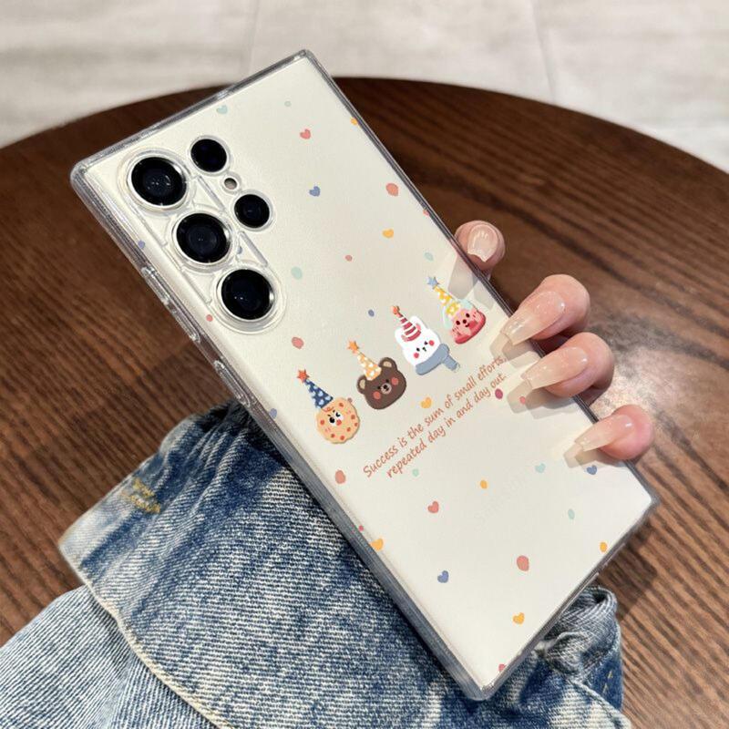 Product Introduction of Cartoon creative cookies  Galaxy S24ultra phone case silicone s23all inclusive s22anti drop transparent 4