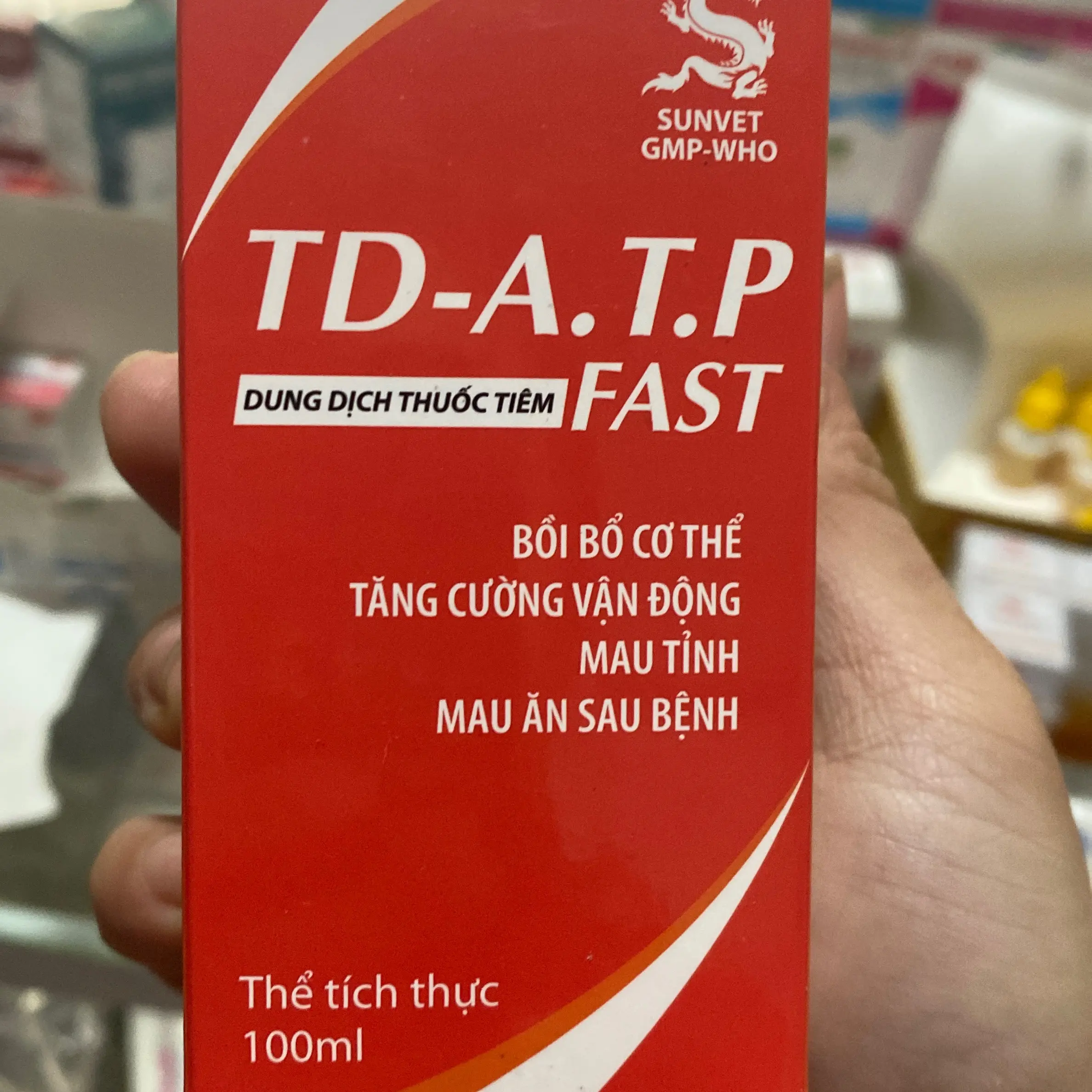 TD ATP fast  Thuốc tiêm bồi bổ cơ thể tăng cường vận động mau tỉnh mau ăn sau bệnh dùng cho vật nuôi