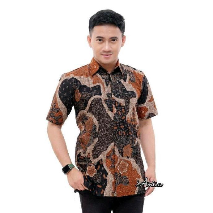 Hem Batik Pria Lengan Pendek 3 Baju 70 Ribu & 2 Baju 50 Ribu Bahan Katun Size M L XL XXL MOTIF RANDOM 6