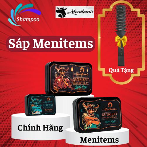 Sáp vuốt tóc Menitems 50G-100G tạo kiểu tóc siêu giữ nếp bóng đẹp cao cấp - hương thơm lôi cuốn Tặng lược chaoba