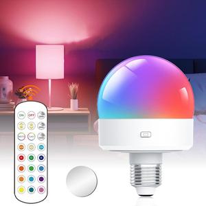 Magnetic LED Lights Bulb with Remote Control, E26/E27 Color Changing LED Lights Bulb, USB Rechargeable LED Light Bulb, Replacement Lamp Bulb for Home Kitchen Living Room