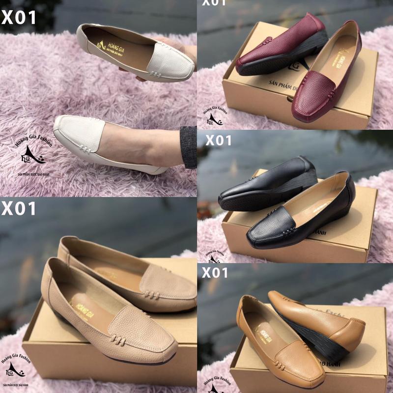 Giày búp bê da bò đế xuồng mũi vuông 6