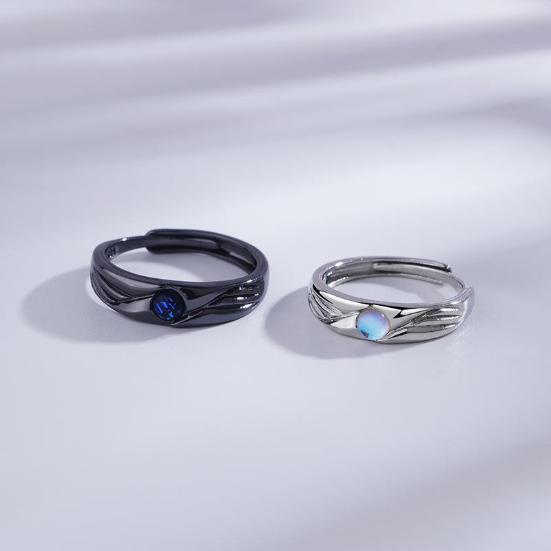 Nhẫn Đôi, Có Thể Điều Chỉnh, Cặp Thiên Thần & Ác Quỷ, Thanh Lịch Và Sang Trọng, Thiết Kế Độc Đáo Thích Hợp Cho Nam Và Nữ, Quà Kỷ Niệm 6