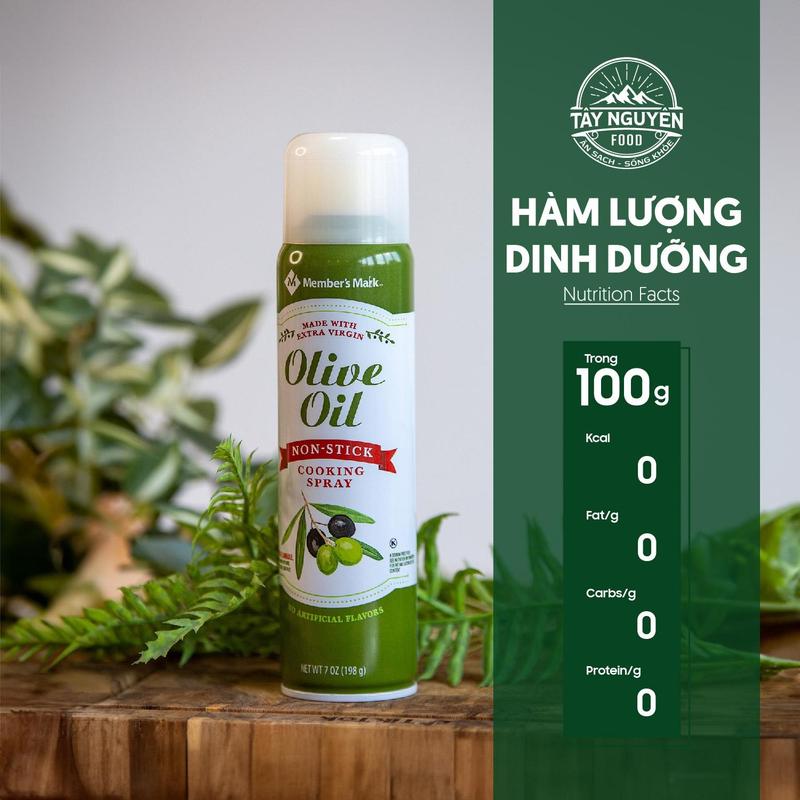 Dầu xịt Olive Oil Member's Mark - Net WT 7 OZ Tây Nguyên Food - Việt Nam 198g