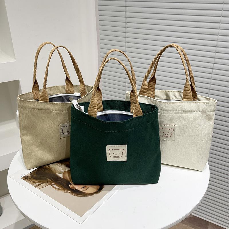 Beg Tote Kanvas, Rekaan Niche, Beg Makan Tengahari Pegang Tangan ...