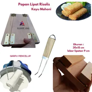 Satu Set Papan Lipat Risoles Dan Garpu Pencelup Plus Resep Kitchenware