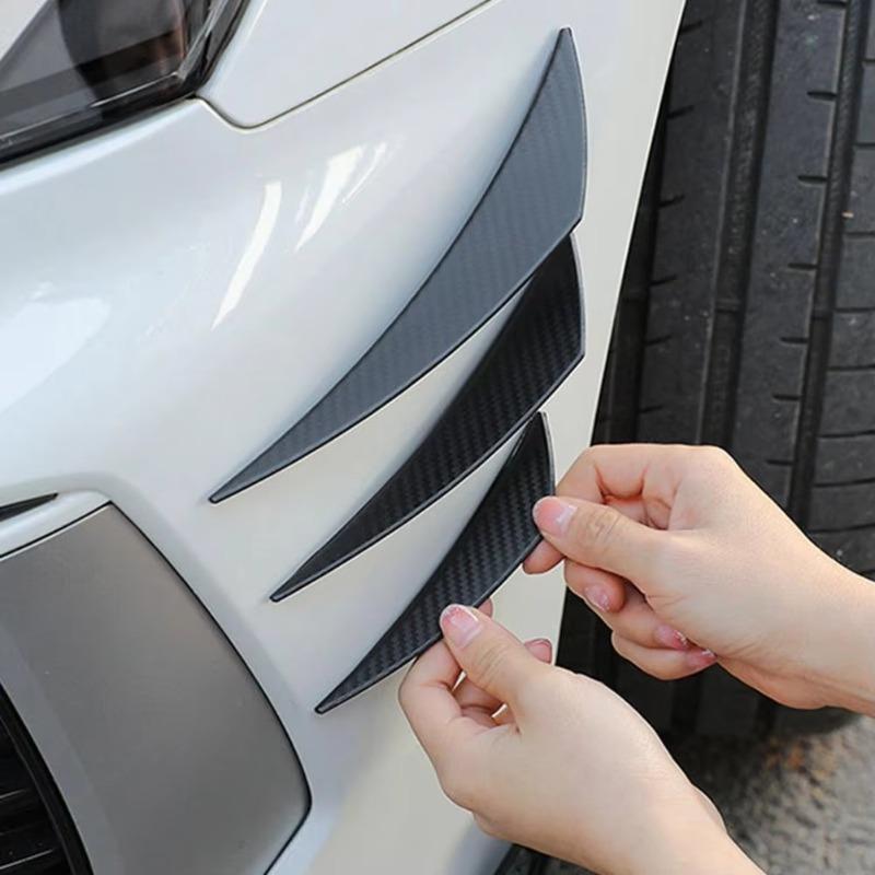 6 Pcs Car Spoiler Splitters Decorative Protect Vehicle Edge Car Tuning Canard Universal Front Bumper Lip Car Accessories 0