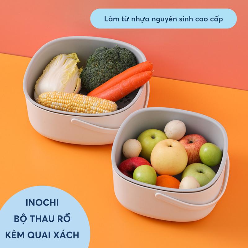 Bộ thau rổ có quai xách Yoko 27cm - Inochi