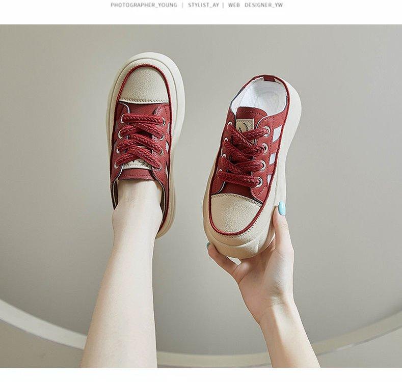 Product Introduction of Slippers Rubber Flat Mid Heel (3-5cm) Closed Toe Microfiber Footwear Comfort Girl Shoes Women Walking Shoes Dance 5