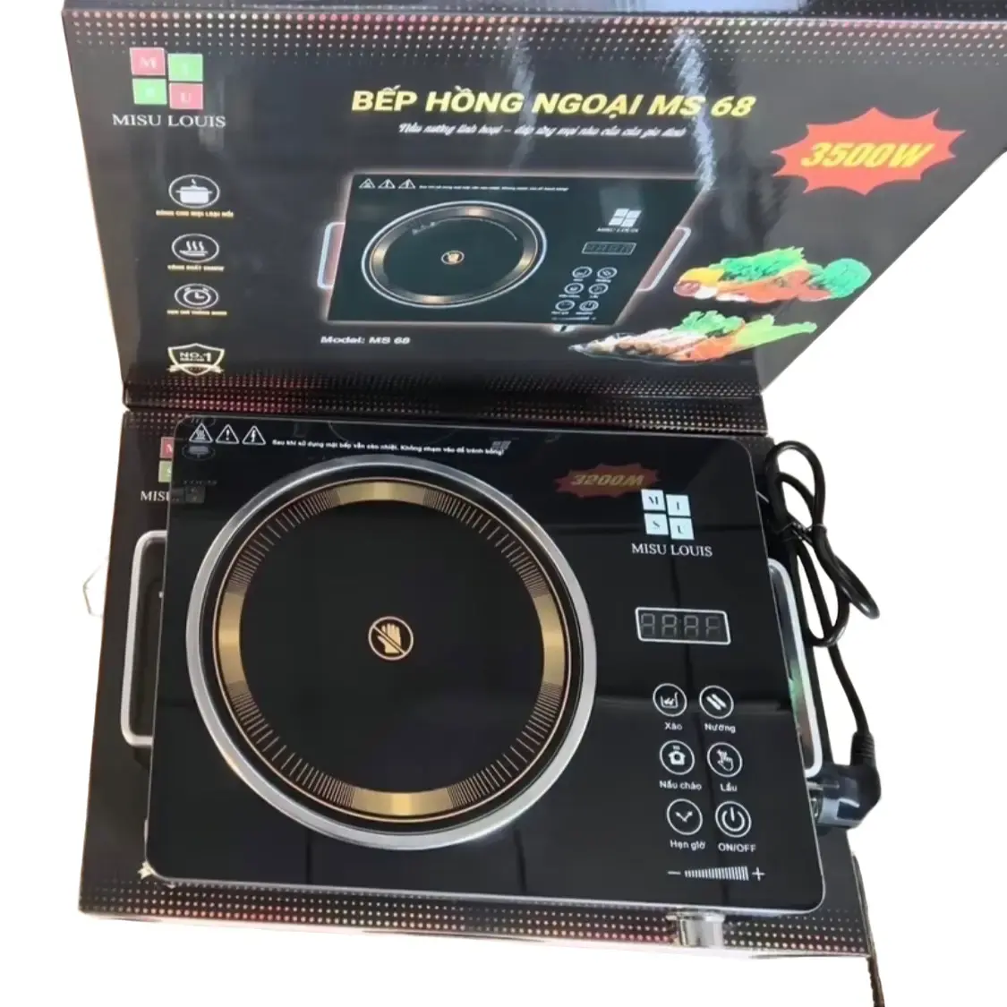 Bếp hồng ngoại Misu công suất lớn 3500W mặt cảm ứng lạnh không kén nồi
