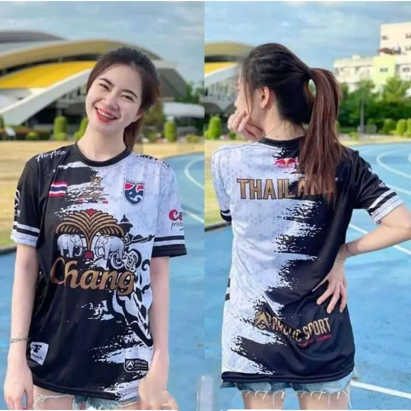 Ready Stock!! Jersey Chang Thailand Viral Men Women's Cute Casual T-shirt Fast drying blouse women