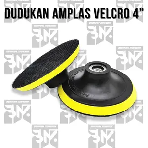 Tatakan Amplas Bulat 4inch Velcro Gerinda Tangan/Pad Rubber Dudukan Perekat Ampelas/Polishing Disc Sanding Pad 100MM