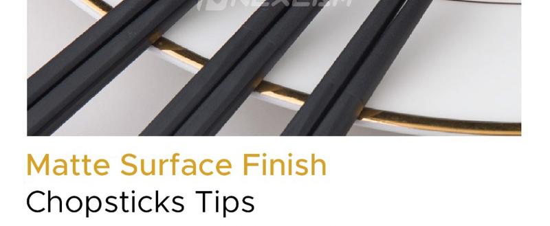 Product Introduction of Gold Alloy Chinese Chopsticks With Slip Resistant Chopstick Tip 6