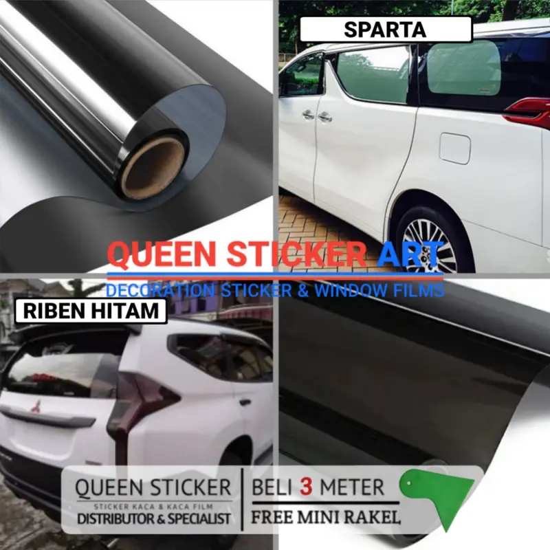 KACA FILM MOBIL ONE WAY SILVER CERMIN SPARTA PREMIUM SUN PROTECTOR BISA UNTUK KACA JENDELA RUMAH 3