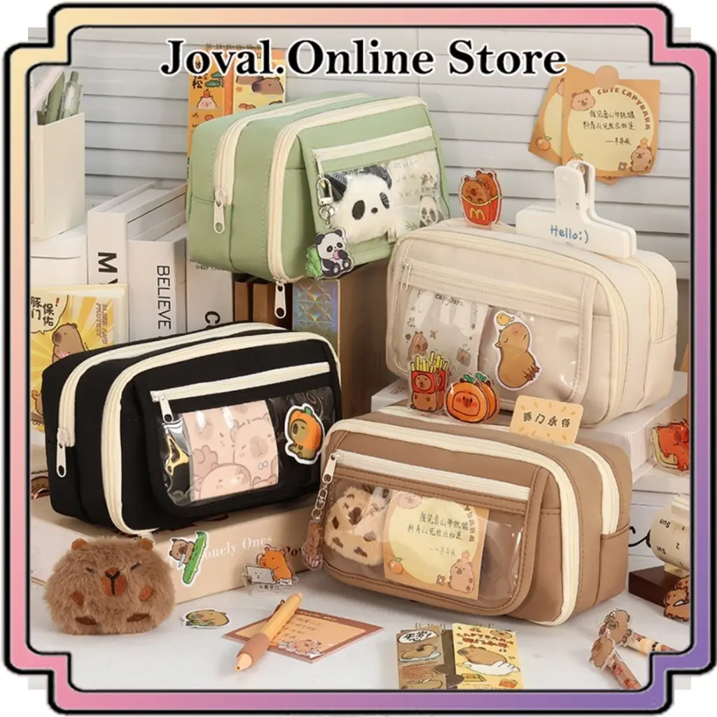 TEMPAT PENSIL KOREA MULTI SEKAT UKURAN JUMBO