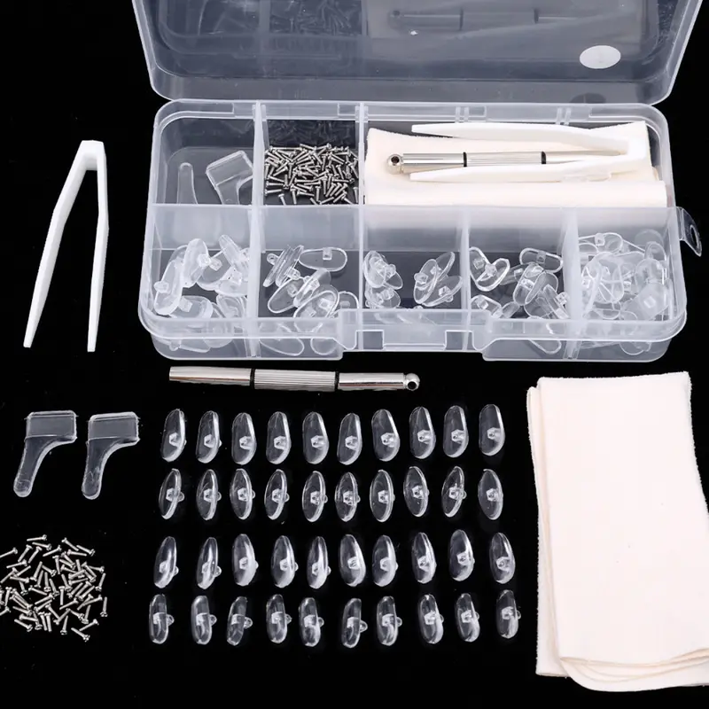 Miếng Đệm Mũi Kính Mắt, 36 Cặp, Với Tuốc Nơ Vít, Nhíp, Móc Tai, Hình Bầu Dục, Đệm Khí, Miếng Đệm Mũi, Chống Trượt Và Chống Sốc, Làm Bằng Silicon, Thích Hợp Để Thay Thế Và Sửa Chữa Kính Mắt, Phụ Kiện 1