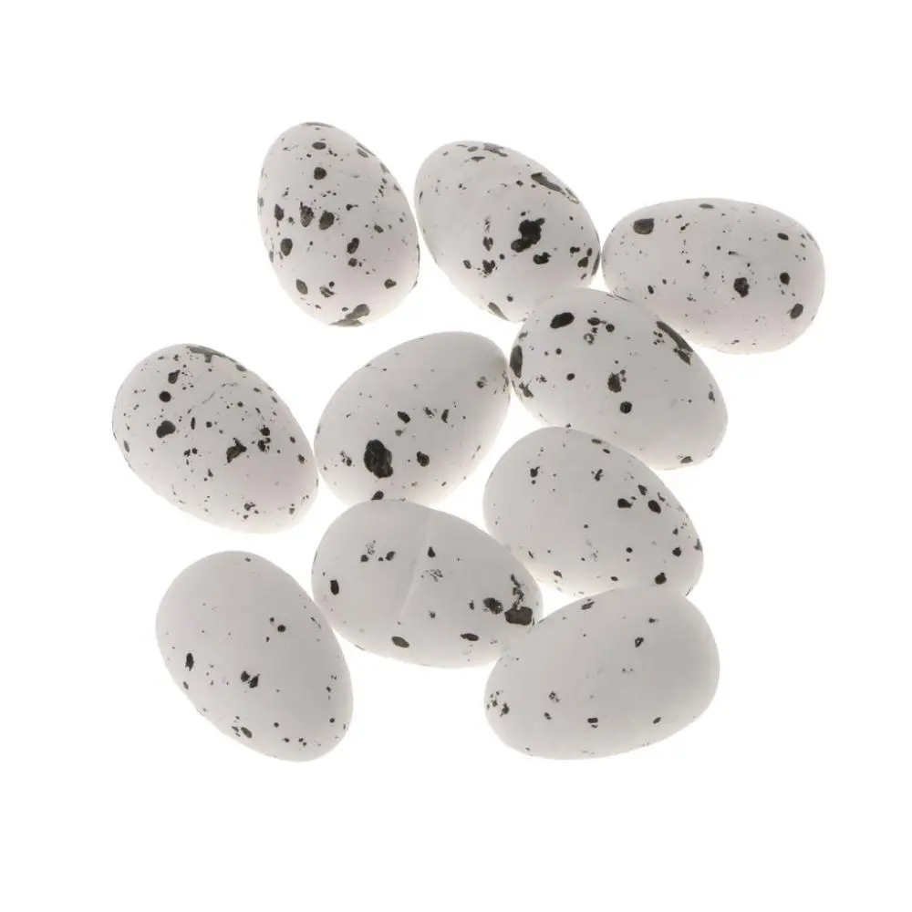 Set of 5pcs Realistic Artificial Speckled Eggs DIY Easter Painting Toy -YLW
