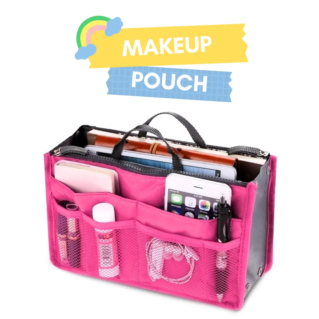RUMAUMA Travel Pouch Make Up Kosmetik Multifungsi Portable Muat Banyak kantong