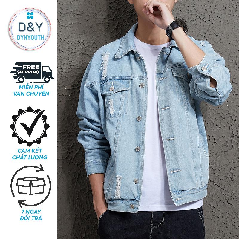 Áo khoác jean nam cao cấp form rộng chống nắng thời trang hàn quốc Menswear Jacket